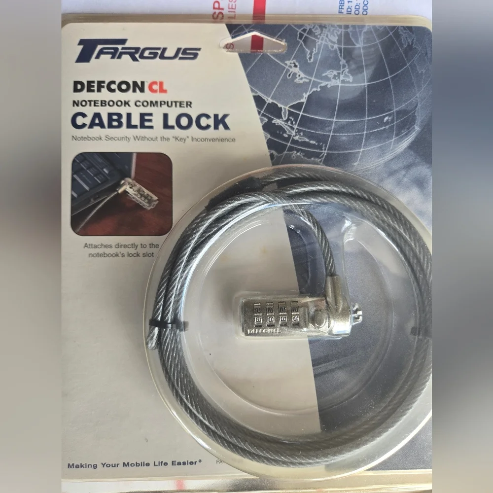 Targus DEFCON Cable Lock For Notebook Computers